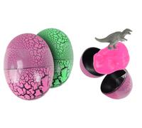 FLYPOP'S - Paquete de 12 huevos de slime con un dinosaurio - Manualidades - 035632PA - Multicolor - Plástico - Sorpresa - Juguete para niños - Modelado - Creatividad - 8 cm x 6 cm - A partir de 3 años