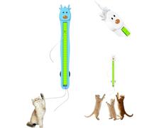 FlyShangUgo Auto Motion Flying Rope Cat Toy, Automatic Electric Wall Mounted Interactive Cat Toy for Indoor Cats, One-Click Activation, from Lazy to Crazy (Blue)