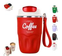 FlyShangUgo Coffee Vacuum Flask, Portable Cup for Daily Commute, Stainless Steel Insulated Insulation Vacuum Mug with Lid and Handle, Travel Bottle for Hot and Cold Beverages (H-360ml)