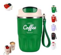 FlyShangUgo Coffee Vacuum Flask, Portable Cup for Daily Commute, Stainless Steel Insulated Insulation Vacuum Mug with Lid and Handle, Travel Bottle for Hot and Cold Beverages (G-360ml)