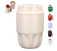 FlyShangUgo Coffee Vacuum Flask, Portable Cup for Daily Commute, Stainless Steel Insulated Insulation Vacuum Mug with Lid and Handle, Travel Bottle for Hot and Cold Beverages (B-260ml)