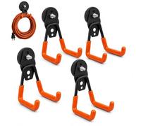 FlyShangUgo Heavy-Duty Magnetic Double-Claw Hook, Strong Utility Van organization, Double Hooks for Garage, Heavy Duty Magnetic Attachment for Hanging Tools and Organizing Equipment (4, S)