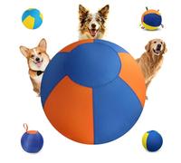 FlyShangUgo Herding Ball for Dogs, Giant Dog Ball for Medium to Large Breeds Outdoor Training,Dogs Calming Balls with Handle,Heavy Duty Dog Herding Balls-Chase Play (C, 55c)
