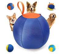 FlyShangUgo Herding Ball for Dogs, Giant Dog Ball for Medium to Large Breeds Outdoor Training,Dogs Calming Balls with Handle,Heavy Duty Dog Herding Balls-Chase Play (B, 45c)