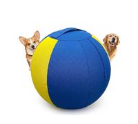 FlyShangUgo Herding Ball for Dogs, Giant Dog Ball for Medium to Large Breeds Outdoor Training,Dogs Calming Balls with Handle,Heavy Duty Dog Herding Balls-Chase Play (D, 45c)