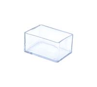 Flyshop 12 Gorras para Patas de Silla, Protectores de Suelo de PVC para Muebles, Tapas rectangulares antiarañazos para Patas de Silla, 1 Pulgada x 1-3/4", 25 x 45 mm, Transparente