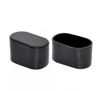 Flyshop 16 Tapas ovaladas para Patas de Silla, Protectores de Suelo de PVC Flexible Negro Brillante, Fundas para Patas de Mesa, 25 x 50 mm, 1" x 2"