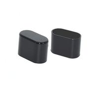 Flyshop 16 Tapas ovaladas para Patas de Silla, Protectores de Suelo de PVC Flexible Negro Brillante, Fundas para Patas de Mesa, 15 x 30 mm, 5/8" x 1-3/16"