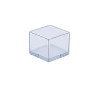 Flyshop 38 x 38 mm, 1-1/2" x 1-1/2" Protectores de Suelo para sillas para Muebles, Puntas de Patas no rayadas, Tapas de Patas de Silla de PVC, cuadradas, Transparentes, 16 Piezas