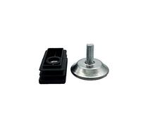 Flyshop 4 Juegos M8 roscado Ajustable para Muebles niveladores de Mesa de Mesa de nivelación de pies de Tubo, rectángulo, 20 x 40 mm