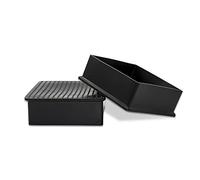 Flyshop 4 Piezas 80 x 80mm Tapas de Patas de Silla de PVC Cuadrada, Tapas Protectoras para Patas de Silla Protectores de Piso, antiarañazos, aladores de pies de Muebles Negros