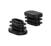 Flyshop 4 tapones de plástico ovalados de 15 x 30 mm, tapones de tubo duraderos, tapones de tubo, tapones de agujero, protectores de suelo para patas de silla, deslizadores de silla, tapas protectoras