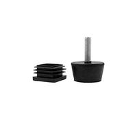 Flyshop - Juego de 4 Piezas M8 roscadas Altura Ajustable de 25 mm a 45 mm, para Muebles niveladores de Mesa y Silla, Cuadrados, 50 x 50 mm