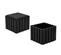 Flyshop Tapas de Pata de la Silla Muebles Mesa Cubiertas Protectores para el Suelo Caucho sintético Patas cuadradas, 4 Unidades, 40 x 40 mm, 1-9/16" x 1-9/16"