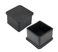 Flyshop Tapas para Patas de Silla, Fundas de Mesa de Muebles, Protectores de Piso de Goma durables, Patas cuadradas de 4 Unidades, 40 x 40 mm, 1-9/16" x 1-9/16"