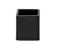 Flyshop Tapas para Patas de sillas, Fundas de Mesa, Protectores de Suelo de PVC, Patas cuadradas, 4 Unidades, 19 x 19 mm, 3/4" x 3/4", Color Negro