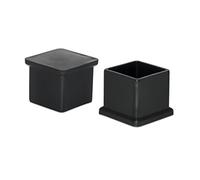 Flyshop Tapas para Patas de sillas, Fundas de Mesa, Protectores de Suelo Flexibles de PVC, Patas cuadradas, 4 Unidades, 25 x 25 mm, 1" x 1"