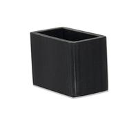 Flyshop Tapas Patas Silla Silicona Rectangulares, 15x30mm, Negro, 12pz