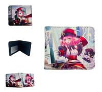 Flyshun Cartera de anime para mujeres y hombres, billeteras plegables de cuero delgado, monedero negro, tarjeta de crédito de identificación, monedero cero, accesorios de cosplay, Charlotte 1