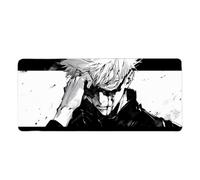 Flyshun Itadori Yuji Alfombrilla de ratón de anime, 90 x 40 cm, rectangular, con base antideslizante, para jugadores y oficinas (Satoru 15)