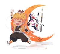 Flyshun Kamado Nezuko Estatuilla De Dos Capas Acrílico De Pie Juego Personajes Acrílico Adornos Soporte Modelo De Mesa Decoracion De La Mesa Colecciones Anime Periférico (Agatsuma Zenitsu)