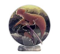 Flyshun Kamado Nezuko Figura De Dos Capas Acrílico De Pie Juego Personajes Acrílico Adornos Soporte Modelo Mesa Decoracion Anime Colecciones Periferia (Agatsuma Zenitsu 3)