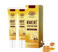 Flysmus Collagen Bee Venom Wake Up Eye Cream, Contorno De Ojos Con Veneno De Abeja, Contorno De Ojos Con Colágeno, Tratamiento Antienvejecimiento, Reduce Arrugas Y Bolsas (2pcs)