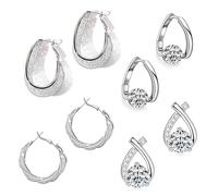 Flysmus Halolux - Pendientes de aro adelgazantes para drenaje linfático, magnetoterapia, germanio, actividad linfática, aretes de terapia de acupuntura, regalo de joyería de moda para mujeres, Zinc