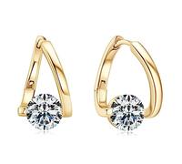 Flysmus Halolux - Pendientes de germanio linfático Atheniz, aretes linfáticos Halolux, aretes de germanio linfático, aretes de drenaje linfático, regalos de joyería para mujer, plata, Cobre, Circón