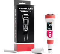 Flysocks Probador de agua digital 4 en 1: mide el pH, TDS, EC y temperatura con calibración automática, impermeable IP67 para piscinas, acuarios y jardines