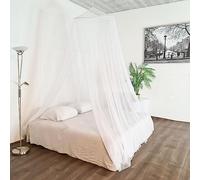 Flystopper Mosquitera de viaje XXL para cama doble con anillo extra ancho (80 cm), con cordón y bolsa de transporte, antimosquitos, dosel de 250 x 80 x 1400 cm