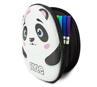 Flyte Unisex-Youth Polly the Panda estuche para lapices, Blanco/Negro/Rosado, un tamaño