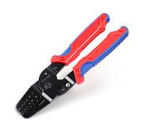 Flytuo Herramienta de crimpado de terminal de barril abierto para AWG24-12, FT-2510 Mini Micro Molex Ratchet Crimper funciona en JAM, Molex, Tyco, JST terminales y conectores