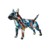 FLYuechun Ranan Art Creative G861 RE - Figura decorativa de bull terrier de resina para decoración del hogar, oficina moderna, artesanía de escritorio