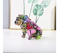 FLYuechun Ranan Arte nórdico pintura bulldog inglés creativa resina artesanía decoración del hogar gabinete vino oficina decoración resina manualidades regalo anime (FB)