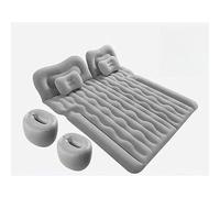 FLYUFO Colchón Coche Hinchable para Hyundai Tucson,Cama Inflable Gruesa para Coches con Bomba eléctrica y 2 Almohadas Superficie de PVC Flocado,Grey