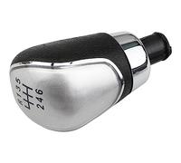 FLYUFO Pomos de Palanca de Cambios para Ford Kuga 2008 2009 2010 2011 2012,Perilla de Cambio de Marchas Reemplazo,6 Speed Silver Knob