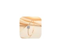 FLYYQMIAO Pulsera redonda brillante de plata 925 chapada en oro rosa con halo de diamantes de la suerte, exquisito diseño moderno de moissanita con circonita cúbica de cristal, pulsera clásica de