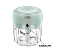 FLZH 250ML Picadora de Carne Eléctrica, Cuchilla de Acero Inoxidable, Potente Procesador de Alimentos, Tres de Velocidad, para Mezclar Masa, Cebollas, Carne, , Frutas, Ajo, Verduras