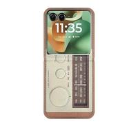FM AM Wooden Receiver Graphic Caso Del Tirón Funda Carcasa Case para Motorola Razr 60, Razr 2025