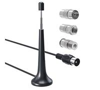FM Dab Telescópica Antena Interiores con Base Magnética,75 Ohmios Radio Antena para Sintonizador de Radio Portátil Receptor AV Amplificador Sistema de Cine en Casa Receptor de Alta Fidelidad