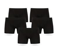 FM London Bóxers para Hombre Paquete de 5 con tecnología de protección contra olores HyFresh, Negro, M