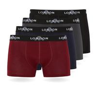 FM London - Bóxers para hombre, suaves, ropa interior elástica para uso diario paquete de 4/8, Claro Clásico (Pack de 4), M