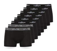 FM London - Bóxers para hombre, suaves, ropa interior elástica para uso diario paquete de 4/8, Negro (Pack de 8), M