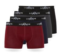 FM London - Bóxers para hombre, suaves, ropa interior elástica para uso diario paquete de 4/8, Oscuro Clásico (Pack de 4), XXL
