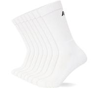 FM London calcetines deportivos acolchados unisex paquete de 8 - Calcetines deportivos cómodos para mujer y hombre con talón y dedos reforzados, Blanco, 35-38