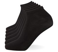 FM London calcetines entrenadores de bambú para mujer paquete de 6, Negro, 37-42