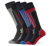 FM London Calcetines térmicos de esquí (paquete de 4), Knee - High Socks para Unisex, Surtido Multicolor, 39-46, Surtido Multicolor, 36-42
