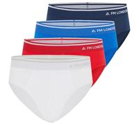 FM London - Calzoncillos Bambú Hombre Pack de 4 - Cómodos Calzoncillos sin Etiqueta en la Cintura, Azul/Rojo/Blanco, 3XL