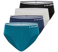 FM London - Calzoncillos Bambú Hombre Pack de 4 - Cómodos Calzoncillos sin Etiqueta en la Cintura, Negro/Azul/Gris, 5XL